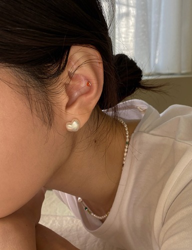 [925 silver] Aurora Heart Earrings