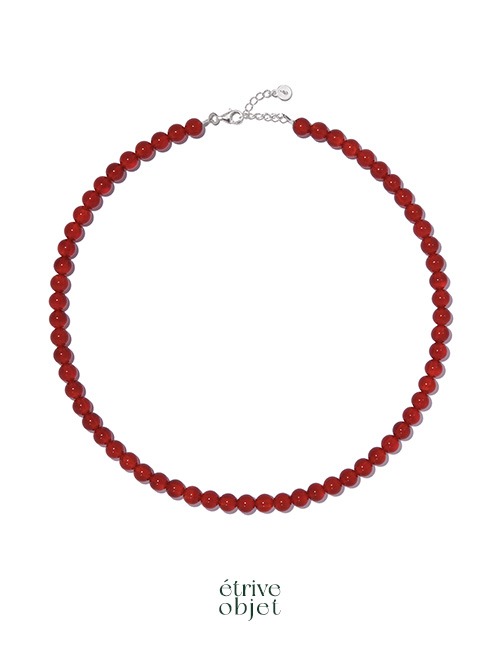 Red Carnelian Necklace(4,6mm)