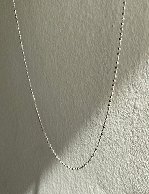 2.0 Silver Ball Chain Necklace(50cm)